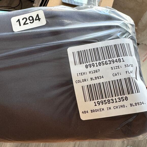 J.Crew 484 Slim-Fit Broken-in Chino Pants Mens 33x32 Blue Cotton Twill Zip Fly - Picture 9 of 9